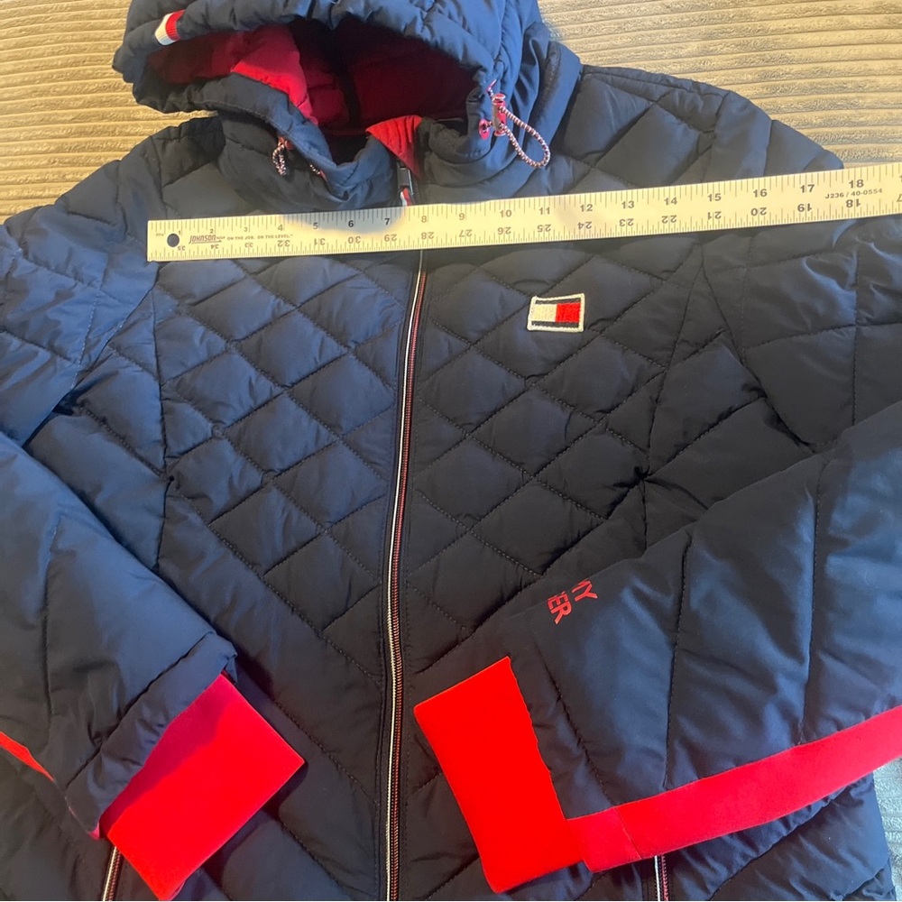 Tommy Hilfiger Women's Large Jacket Black Puffer Packable Lightweight VTG - Picture 8 of 11